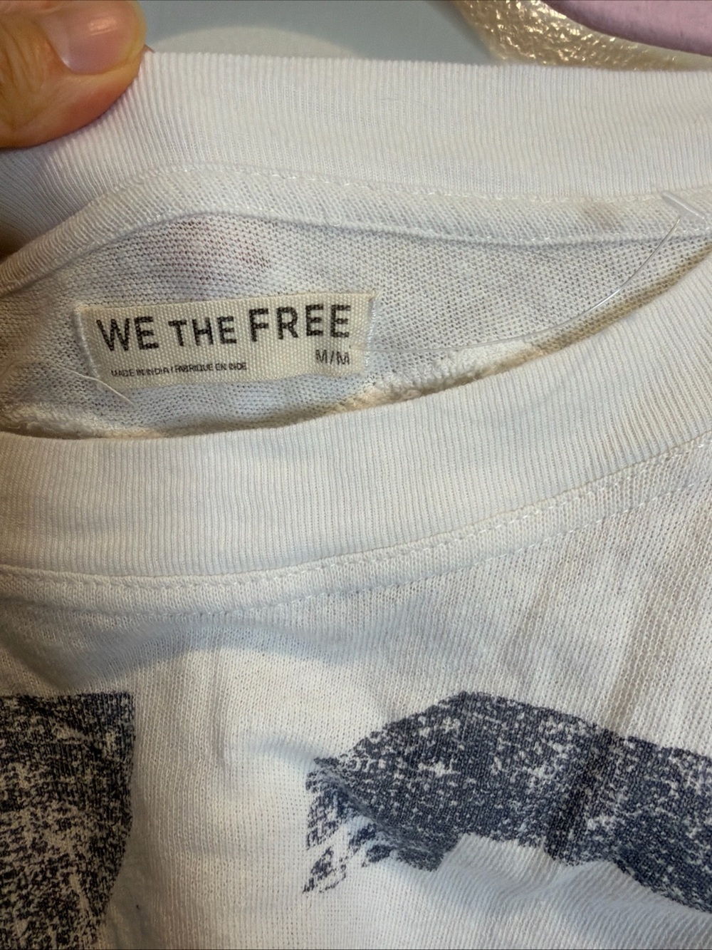 Free People We the Free Lilith Embroidered Vines Cutwork Tee Top M - Picture 7 of 8